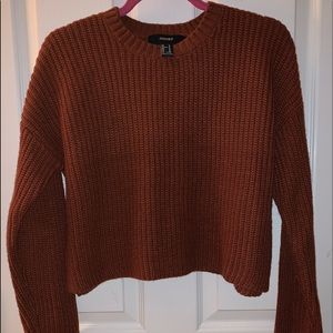 Rust cropped sweater